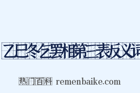 乙巳冬乞罢相第三表反义词是什么意思的图片